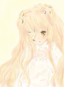 Rating: Safe Score: 0 Tags: 1girl bangs blonde_hair blush dress image kirakishou long_hair looking_at_viewer parted_lips solo upper_body very_long_hair yellow_eyes User: admin