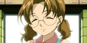 Rating: Safe Score: 0 Tags: 1girl ^_^ bangs brown_hair closed_eyes closed_mouth glasses human indoors portrait rimless_eyewear sakurada_nori screenshot smile solo twintails User: admin
