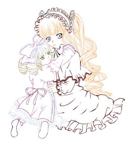 Rating: Safe Score: 0 Tags: 2girls auto_tagged blonde_hair bow curly_hair dress drill_hair frills hair_bow hina_ichigo hinaichigo hug image long_hair long_sleeves looking_at_viewer multiple_girls pink_bow shinku short_hair simple_background solo twin_drills twins User: admin