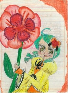 Rating: Safe Score: 0 Tags: 1girl aqua_hair auto_tagged dress flower green_eyes image kanaria marker_(medium) photo puffy_sleeves short_hair solo traditional_media watercolor_(medium) User: admin