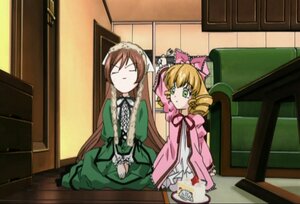 Rating: Safe Score: 0 Tags: 2girls blonde_hair bow cake closed_eyes dress drill_hair food green_dress green_eyes hina_ichigo hinaichigo image indoors long_hair long_sleeves multiple_girls pair pink_bow pink_dress sitting suiseiseki table twin_drills very_long_hair User: admin