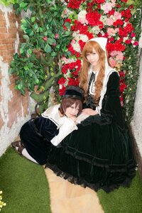 Rating: Safe Score: 0 Tags: 2girls blonde_hair brown_hair dress flower garden grass hat long_hair lying multiple_cosplay multiple_girls outdoors plant red_flower red_rose rose short_hair tagme User: admin