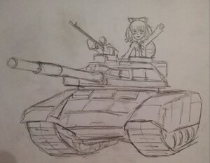 Rating: Safe Score: 0 Tags: 1girl animal_ears gun hinaichigo image military military_vehicle monochrome open_mouth photo sketch solo striker_unit traditional_media weapon User: admin