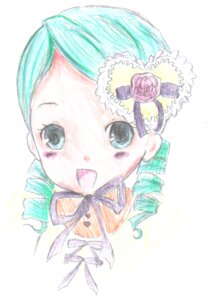 Rating: Safe Score: 0 Tags: 1girl :d blush colored_pencil_(medium) drill_hair flower image kanaria looking_at_viewer open_mouth portrait ribbon rose simple_background smile solo striped traditional_media twin_drills white_background User: admin