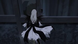 Rating: Safe Score: 0 Tags: 1girl bat_wings dress greyscale image long_hair monochrome remilia_scarlet solo standing suigintou wings User: admin