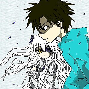 Rating: Safe Score: 0 Tags: 1boy 1girl barasuishou black_hair blue_butterfly brown_hair bug butterfly eighth_note eyepatch hood hoodie image insect long_hair musical_note solo very_long_hair white_hair yellow_eyes User: admin