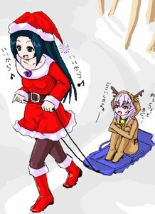 Rating: Safe Score: 0 Tags: 2girls antlers asakura_ryouko blue_hair boots christmas hat image kakizaki_megu long_hair multiple_girls pantyhose red_eyes reindeer_costume santa_boots santa_costume santa_hat solo suigintou User: admin