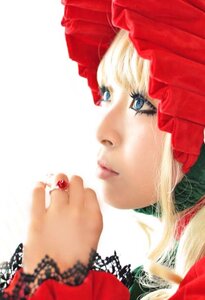 Rating: Safe Score: 0 Tags: 1girl blonde_hair blue_eyes blurry bonnet depth_of_field food fruit lips nail_polish profile red_lips shinku solo strawberry User: admin
