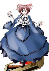Rating: Safe Score: 0 Tags: 1girl :o auto_tagged blue_dress blush bow brown_hair costume_switch dress frills full_body green_eyes heterochromia image long_sleeves looking_at_viewer open_mouth red_eyes ribbon short_hair solo souseiseki standing suiseiseki white_background User: admin