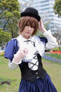 Rating: Safe Score: 0 Tags: 1girl 3d blue_dress blue_eyes blue_skirt blurry brown_hair day depth_of_field dress hat lace lips long_sleeves outdoors realistic short_hair solo souseiseki tree User: admin