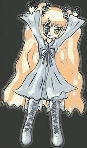 Rating: Safe Score: 0 Tags: 1girl arms_up boots cross-laced_footwear dress flower hair_ornament image kirakishou outline see-through short_hair solo veil white_footwear User: admin