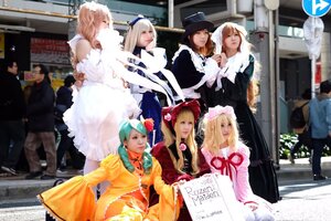 Rating: Safe Score: 0 Tags: 6+boys 6+girls 91076 blonde_hair blurry brown_hair closed_eyes depth_of_field dress hair_ornament hat long_hair multiple_boys multiple_cosplay multiple_girls photo short_hair tagme User: admin