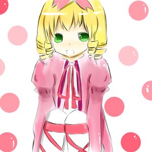 Rating: Safe Score: 0 Tags: 1girl bangs blonde_hair bow circle color_guide dress green_eyes halftone halftone_background hinaichigo image long_sleeves looking_at_viewer pink_bow pink_dress polka_dot polka_dot_background polka_dot_bikini polka_dot_bow polka_dot_bra polka_dot_dress polka_dot_legwear polka_dot_panties polka_dot_ribbon polka_dot_skirt ribbon short_hair smile solo User: admin