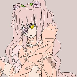 Rating: Safe Score: 0 Tags: 1girl bangs eyebrows_visible_through_hair flower grey_background hair_flower hair_ornament image kirakishou long_hair long_sleeves oekaki pink_flower pink_hair rose simple_background solo yellow_eyes User: admin