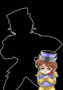Rating: Safe Score: 0 Tags: 1girl brown_hair crossed_arms dress green_eyes hat heterochromia image red_eyes short_hair siblings solo souseiseki tears top_hat User: admin
