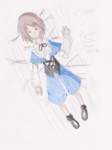 Rating: Safe Score: 0 Tags: 1girl blue_dress dress frills full_body green_eyes heterochromia image long_sleeves red_eyes short_hair solo souseiseki User: admin
