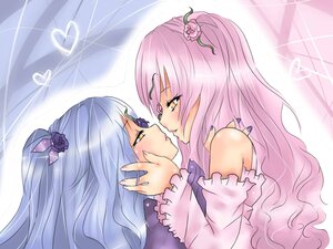 Rating: Safe Score: 0 Tags: 2girls barasuishou bare_shoulders blush couple eye_contact flower hair_flower hair_ornament image imminent_kiss jewelry kirakishou long_hair looking_at_another multiple_girls pair pink_hair rain ring shared_umbrella umbrella veil yellow_eyes yuri User: admin