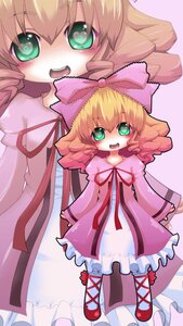 Rating: Safe Score: 0 Tags: 1girl blonde_hair blush bow dress drill_hair frills full_body green_eyes hair_bow hina_ichigo hinaichigo image long_sleeves looking_at_viewer open_mouth pink_bow pink_dress ribbon shoes short_hair smile solo standing symbol-shaped_pupils twin_drills zoom_layer User: admin