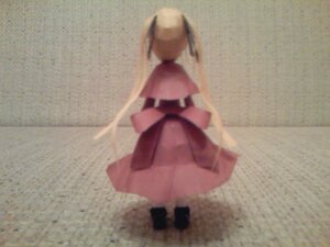 Rating: Safe Score: 0 Tags: 1girl black_footwear blonde_hair blurry boots depth_of_field doll flandre_scarlet photo polka_dot red_skirt shinku skirt solo standing User: admin