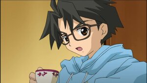 Rating: Safe Score: 0 Tags: 1boy :o black-framed_eyewear black_hair brown_eyes cup glasses hood human looking_at_viewer open_mouth sakurada_jun screenshot solo User: admin