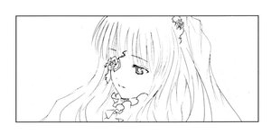 Rating: Safe Score: 0 Tags: 1girl auto_tagged greyscale hair_ornament image kirakishou long_hair monochrome solo tears veil User: admin