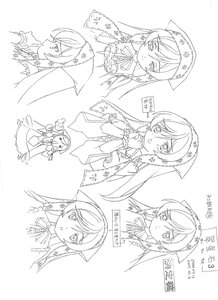 Rating: Safe Score: 0 Tags: 1girl blush doujinshi doujinshi_#140 image lineart long_hair monochrome multiple multiple_views ribbon sketch User: admin