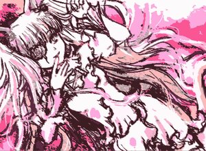 Rating: Safe Score: 0 Tags: 1girl bare_shoulders bow dress frills gloves image kaname_madoka kirakishou long_hair looking_at_viewer monochrome pink_theme smile solo tongue two_side_up ultimate_madoka very_long_hair User: admin