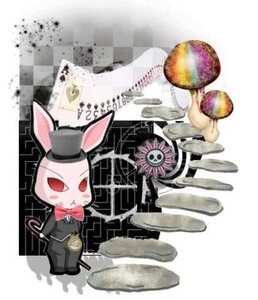 Rating: Safe Score: 0 Tags: argyle argyle_background blurry blurry_foreground bow bowtie checkered checkered_background checkered_floor depth_of_field hat image laplace_no_ma motion_blur no_humans solo striped top_hat User: admin