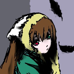 Rating: Safe Score: 0 Tags: 1girl bangs brown_hair eyebrows_visible_through_hair hood image looking_at_viewer pixel_art red_eyes simple_background solo suiseiseki User: admin