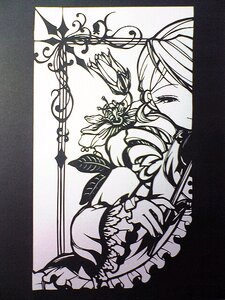 Rating: Safe Score: 0 Tags: 1girl drill_hair flower frills greyscale hair_ornament image kanaria monochrome ribbon rose solo tomoe_mami traditional_media twin_drills twintails weapon User: admin