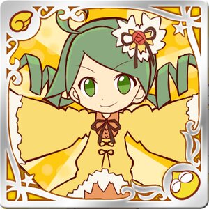 Rating: Safe Score: 0 Tags: 1girl ahoge bangs card_(medium) closed_mouth dress drill_hair flower green_eyes green_hair hair_ornament image kanaria looking_at_viewer neck_ribbon number ribbon smile solo star_(symbol) twin_drills yellow_background yellow_dress User: admin