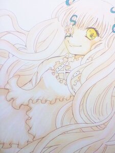 Rating: Safe Score: 0 Tags: 1girl auto_tagged dress flower frills image kirakishou long_hair looking_at_viewer smile solo traditional_media very_long_hair yellow_eyes User: admin
