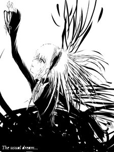 Rating: Safe Score: 0 Tags: 1girl crying_with_eyes_open dress greyscale hairband image lolita_hairband long_hair long_sleeves monochrome solo suigintou white_background User: admin