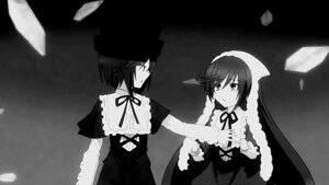 Rating: Safe Score: 0 Tags: 2girls auto_tagged capelet choker dress greyscale hat image long_sleeves monochrome multiple_girls neck_ribbon pair ribbon short_hair souseiseki suiseiseki User: admin