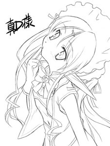 Rating: Safe Score: 0 Tags: 1girl aoi_kumiko blush deedlit fusion greyscale image lineart long_hair looking_at_viewer monochrome navel pointy_ears record_of_lodoss_war rozen_maiden shinku simple_background solo upper_body very_long_hair white_background User: admin