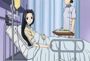 Rating: Safe Score: 0 Tags: 1boy 1girl apron bicycle black_hair blurry chair depth_of_field hospital_bed human image indoors kakizaki_megu long_hair nurse screenshot short_sleeves solo User: admin