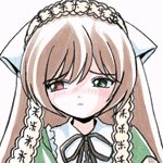 Rating: Safe Score: 0 Tags: 1girl bangs brown_hair closed_mouth dress eyebrows_visible_through_hair hair_between_eyes image light_brown_hair long_hair long_sleeves pixel_art red_eyes shirt simple_background solo suiseiseki virtual_youtuber white_background User: admin