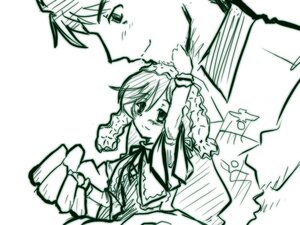 Rating: Safe Score: 0 Tags: blush dress frills image long_sleeves monochrome multiple_girls sakurada_jun simple_background smile solo suiseiseki white_background User: admin