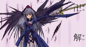Rating: Safe Score: 0 Tags: 1girl black_wings dress image long_hair looking_at_viewer silver_hair solo suigintou wings User: admin