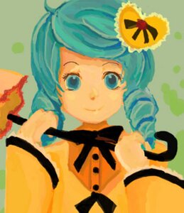 Rating: Safe Score: 0 Tags: 1girl aqua_hair closed_mouth crown image kanaria ribbon simple_background smile solo upper_body User: admin