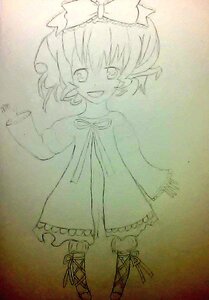 Rating: Safe Score: 0 Tags: 1girl auto_tagged bloomers bow dress hair_bow hinaichigo image looking_at_viewer monochrome open_mouth ribbon short_hair smile solo standing traditional_media User: admin