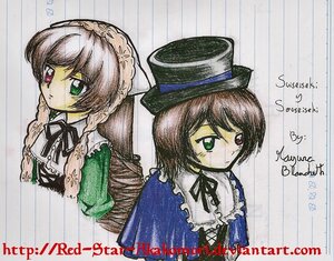 Rating: Safe Score: 0 Tags: black_ribbon blue_dress brown_hair collar dress frills green_dress green_eyes hat heterochromia image long_sleeves looking_at_viewer multiple_girls neck_ribbon pair red_eyes ribbon short_hair siblings sisters souseiseki suiseiseki top_hat twins User: admin