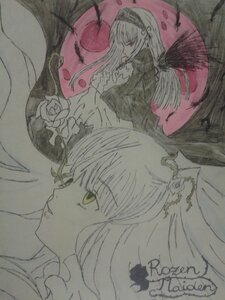 Rating: Safe Score: 0 Tags: 1girl auto_tagged black_wings dress flower frills hairband image kirakishou long_hair long_sleeves pair profile rose shinku suigintou traditional_media wings User: admin