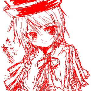 Rating: Safe Score: 0 Tags: 1girl blush bow image monochrome red_theme sketch smile solo souseiseki User: admin