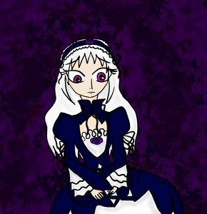 Rating: Safe Score: 0 Tags: 1girl autumn_leaves detached_collar dress frills hairband image leaf long_hair long_sleeves looking_at_viewer maple_leaf solo suigintou wings User: admin