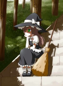 Rating: Safe Score: 0 Tags: 1girl apron bench black_footwear blonde_hair bow box broom bush frills green_eyes hat heterochromia holding_broom image kirisame_marisa long_hair mary_janes outdoors puffy_short_sleeves puffy_sleeves red_eyes shade shoes short_sleeves sitting socks solo suiseiseki tree white_legwear witch_hat User: admin