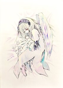 Rating: Safe Score: 0 Tags: 1girl auto_tagged feathered_wings feathers flower hairband image long_hair looking_at_viewer red_eyes solo suigintou white_hair wings User: admin