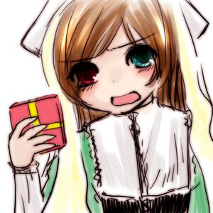 Rating: Safe Score: 0 Tags: 1girl :d bangs blonde_hair blush box gift gift_box green_eyes heterochromia holding holding_gift image long_sleeves looking_at_viewer open_mouth red_eyes simple_background smile solo suiseiseki upper_body white_background User: admin