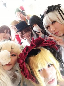 Rating: Safe Score: 0 Tags: 6+girls 91076 bangs black_hair blonde_hair blue_eyes brown_eyes eyepatch flower hair_ornament hairclip hat lips long_hair looking_at_viewer multiple_cosplay multiple_girls rose short_hair smile tagme User: admin