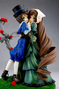 Rating: Safe Score: 0 Tags: 2girls blue_dress boots brown_hair doll dress flower frills green_dress green_eyes hat holding_hands long_hair long_sleeves multiple_dolls multiple_girls rose short_hair siblings sisters souseiseki standing suiseiseki tagme top_hat twins very_long_hair User: admin